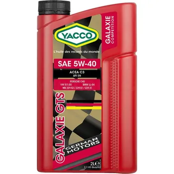 Motorový olej YACCO motorový olej plně syntetický GALAXIE GTS 5W40 2l