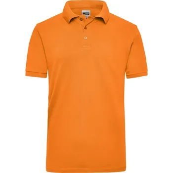 James & Nicholson Pánské pracovní piqué polo z těžké bavlny - 6XL orange