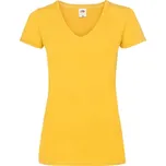 Fruit of the Loom Dámské tričko s výstřihem do V - XL sunflower
