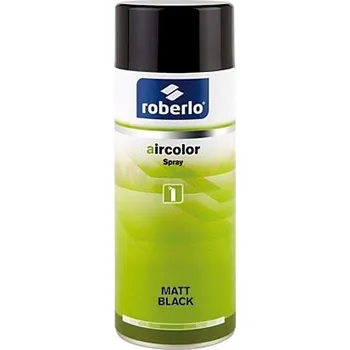 Barva ve spreji Aircolor sprej barva (černá matná) ROBERLO 400 ml