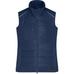 James & Nicholson Dámská hybridní vesta - XS navy/navy