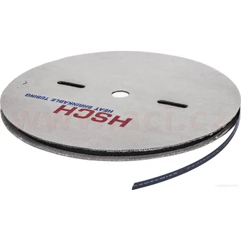 Smršťovací bužírka 9,6 mm černá délka 1 m (rozměr po smrštění min. 4,8 mm)