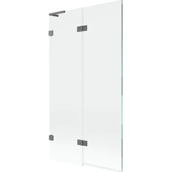 Vanová zástěna Mexen Lunar L 2dílná levá vanová zástěna 100 x 150 cm, průhledná, stříbrná - 897L-100-100-95-00-L