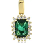 Lillian Vassago Zlatý přívěsek se smaragdem a zirkony LLV22-GP053YE