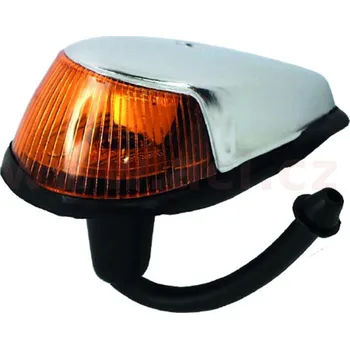 63 - 74 přední blikač pro montáž do blatníku chrom/oranžový s objímkou a těsněním CLASSIC L=P