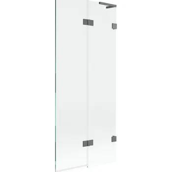 Vanová zástěna Mexen Lunar L 2dílná pravá vanová zástěna 80 x 150 cm, průhledná, stříbrná - 897L-080-100-95-00-P