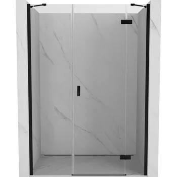 Sprchové dveře Sprchové dveře Mexen Mist-H s pravými panty 125 cm, průhledné, černé - 8A5-125-001-70-00-P
