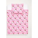 Sinsay Souprava povlečení Hello Kitty růžová 160 x 200, 70 x 80 cm knoflíky