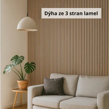 akustický panel akustický panel 3D 60 x 260 cm (3 str.) T. dub dřevěná dýha