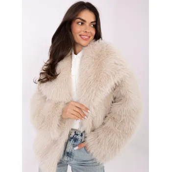 Dámský kabát Dámský krátký kožíšek IF-KR-G230128.99P světle béžový uni