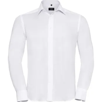 Pánská košile Russell Collection Nežehlivá košile s dlouhým rukávem - XXL white (11958M00105)