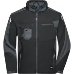 James & Nicholson Pracovní letní softshellová bunda - Strong - XS black/carbon