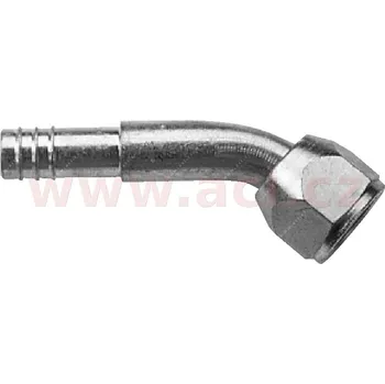 fitinka hliníková namačkávací konus samice 45° pro hadice G6 (8 mm) závit UNF 5/8"