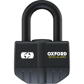 Motozámek zámek U profil BIG BOSS ALARM, OXFORD (integrovaný alarm, průměr čepu 16 mm, černý)