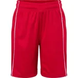 James & Nicholson Dětské týmové kraťasy "Basic" - XS red/white