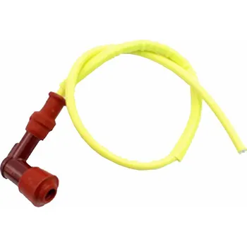 Zapalovací a žhavicí svíčka NGK koncovka zapalovací svíčky (fajfka) ebonitová, zahnutá 90 kabel 50 cm barva červená (N