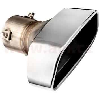koncovka výfuku nerezová lichoběžníková šikmá, vnější průměr 175x90mm, délka 197mm, vnitřní průměr 45-62mm ASSO