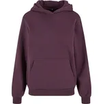 Build your Brand Dámská oversize mikina s kapucí "Fluffy" - M plum purple