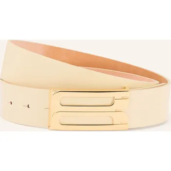 Opasek Victoria Beckham Dámský Kožený Opasek Jumbo Dorian, krémová /...