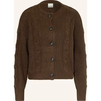 Dámský svetr Ichi Dámský Pletený Kardigan Ihmylle, tmavě hnědá, 38