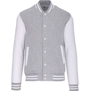 Dámská větrovka Kariban Unisex college bunda "Teddy" - XS oxford grey/white