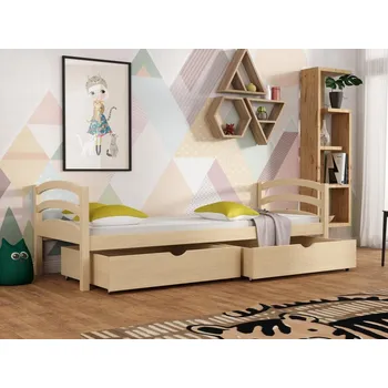 Dětská postel Dětská postel s úložným prostorem Tornádo Barva dřeva: Borovice přírodní, Rozměry: 80x180