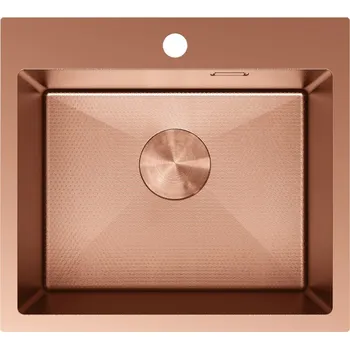 Nerezový dřez Jednodřezový ocelový dřez Mexen Solix 500 x 450 mm, měděná HC - 6402501000-65HC