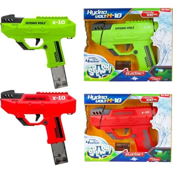 Vodní pistole plast 23cm na baterie se světlem se zvukem 2 barvy v krabici 26x21x6cm