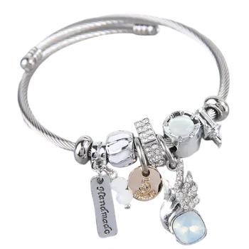 Náramek Náramek Ilana Andělská křídla bílá - Náramek s přívěsky