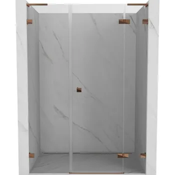 Sprchové dveře Sprchové dveře Mexen Lunar L s pravými panty 130 cm, průhledné, růžové zlato - 834SL-130-050-60-00-P