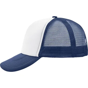 Kšiltovka Myrtle Beach 5 panelová polyesterová síťovaná kšiltovka - onesize white/navy