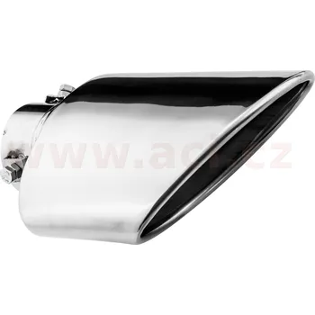 koncovka výfuku nerezová oválná šikmá, vnější průměr 130x70mm, délka 197mm, vnitřní průměr 40-55mm ASSO