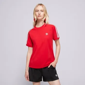 Dámské tričko Adidas Tričko 3 Stripe Tee Červená 34