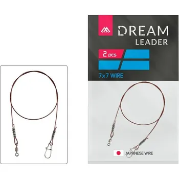 2ks - Hotový Návazec Mikado Dream Leader 7x7 40cm 40lb/18kg