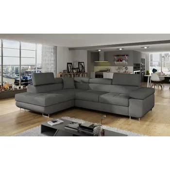 Obývací pokoj ELTAP Rohová sedací souprava Anton – rozkládací, úložný prostor, látka Savanna 21 – SKLADEM