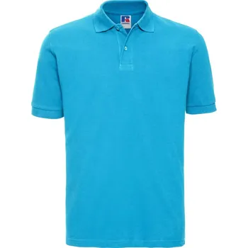 Russell Piqué polo - L turquoise