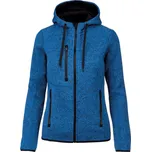 Kariban Dámská melanžová pletená fleecová bunda s kapucí - M light royal blue melange