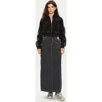 Dámské oblečení adidas Mikina adicolor Denim JD3110 Černá Regular Fit L