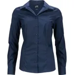 James & Nicholson Popelínová business halenka s dlouhým rukávem - 3XL navy