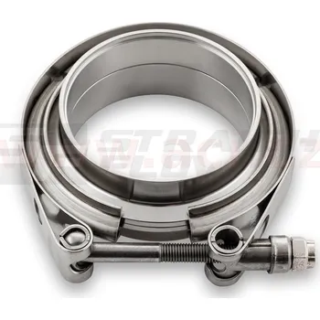 V-band nerezová spona výfuku včetně nátrubku, vnitřní průměr trubky 50mm/2,0"