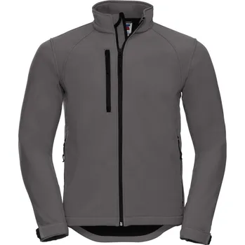 Pánská bunda Russell Pánská 3-vrstvá softshellová bunda - XS titanium