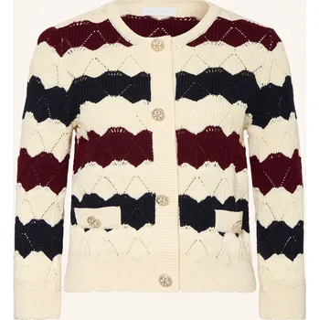 Dámský svetr Rich & Royal Dámský Pletený Kardigan, režná / tmavě červená /...