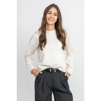 Dámský svetr Vero Moda svetr s ozdobnými švy Besti off white Velikost: L