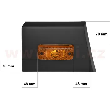 Autodíl 12/17- boční lišta dveřního rámu (pro poziční světla), černá ORIGINÁL P