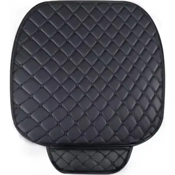 Kožený chránič na autosedačku - Černý s černým prošíváním