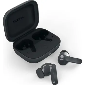 Sluchátka Motorola Moto Buds Bass barva Pantone Dark Shadow