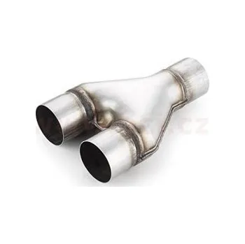Autodíl univerzální rozdvojovací trubka výfuku tvaru Y, vnitřní průměr 60mm NEREZ