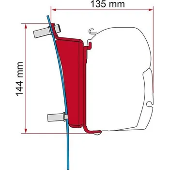 Příslušenství ke karavanu Adaptér Fiamma F45 pro Ford Transit L3H3