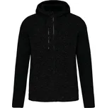 Kariban Pánská melanžová pletená fleecová bunda s kapucí - 3XL dark grey melange