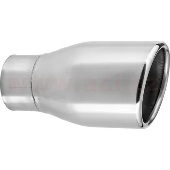 koncovka výfuku nerezová kulatá, vnitřní průměr 52 mm, průměr koncovky 80 mm, délka 152 mm FENNO